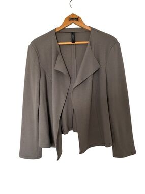 Marc Cain Taupe Open-Front Blazer